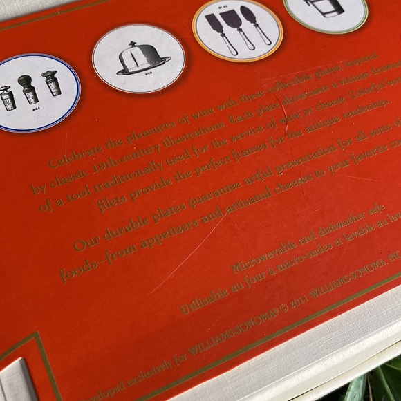 Williams Sonoma Adorable Antique Illustration Cocktail Plates - Set of Four - Picture 8 of 17